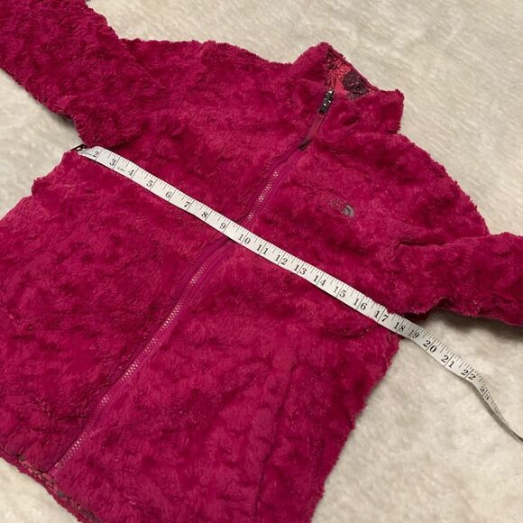 The North Face Girl's Puffer Jacket Mossbud Reversible Butterfly Pink L 14-16 - Picture 5 of 9